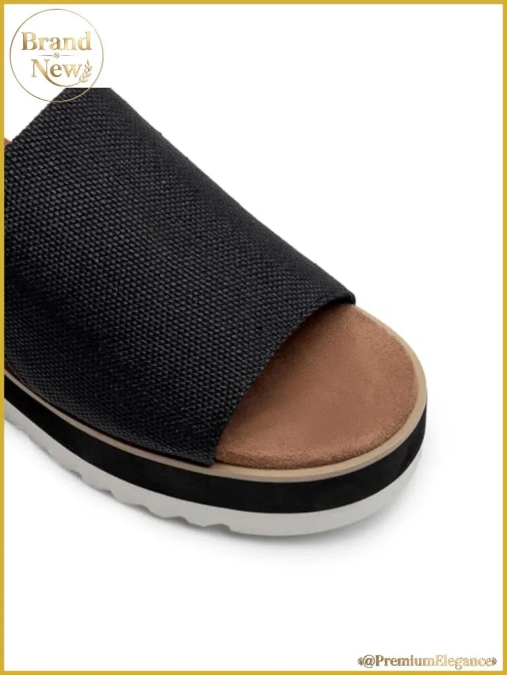 Platform Espadrille Slip-On Sandals Faux Suede Canvas Wedge